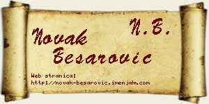 Novak Besarović vizit kartica